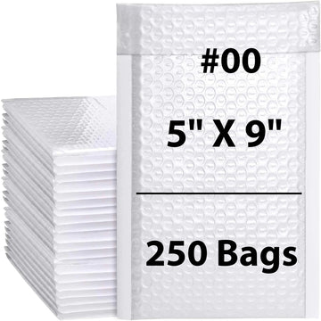 Poly Bubble Mailers 5" X 9" 250 Bags